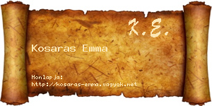 Kosaras Emma névjegykártya